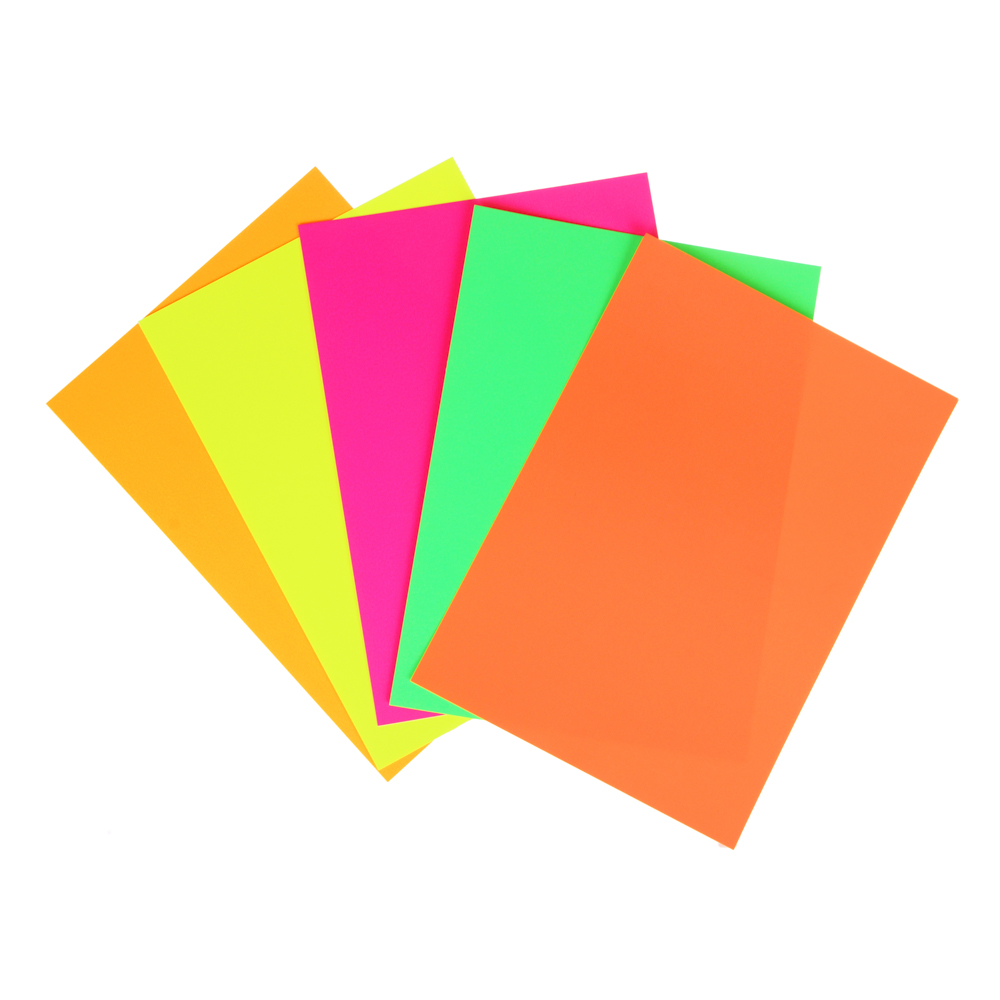 BY FLOMIK Картон цветной "Неоновый" А4, 250гр/м2, 5 цветов, в пакете, арт.№ 583-184