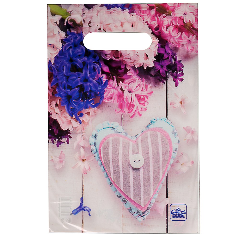 Пакет ПВД с вырубной ручкой, ML 30х20см, 30 мкм, 5 дизайнов, арт.№ 507-877