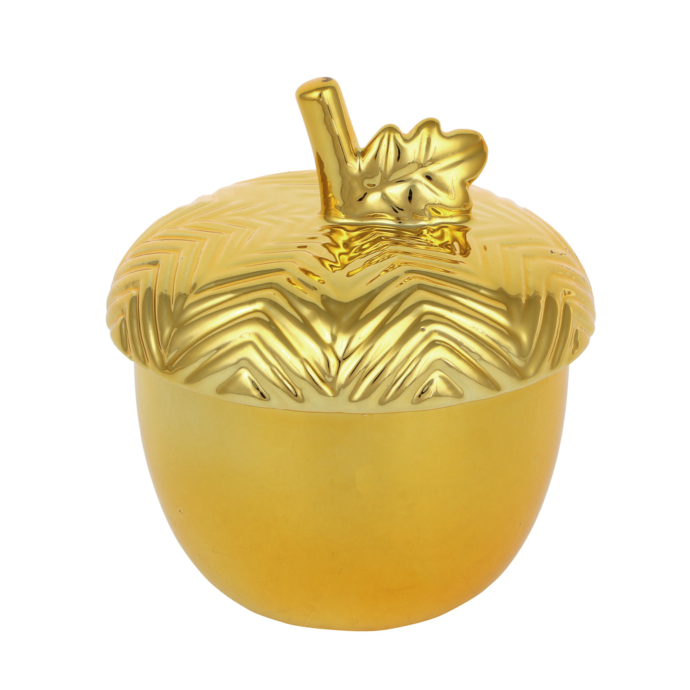 Подставка для мелочей декоративная, 11х13 см, керамика, цвет золотой, арт.№ 504-829