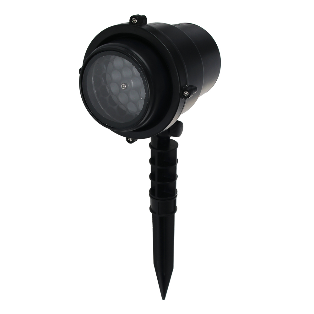 СНОУ БУМ Проектор "Вальс снежинок", 4LED*бел/шамп., 20х10см, 2 насадки, дальность 5-10м, 12В, 220В, арт.№ 351-710