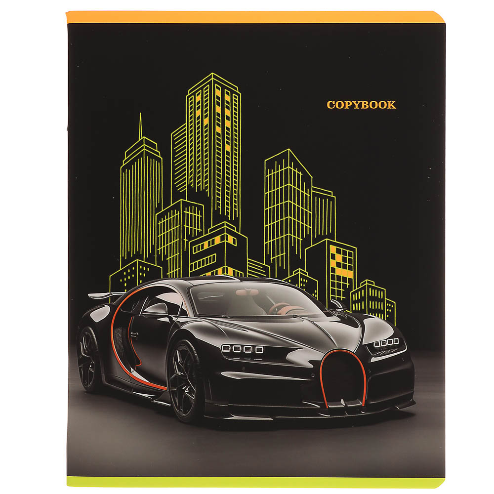 Тетрадь 48л., А5, в клетку, офсет, обл.мел.картон, скрепка, софт тач, микс, арт.№ 578-178