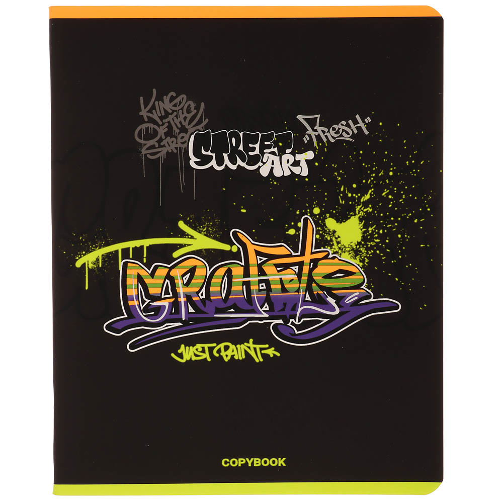 Тетрадь 48л., А5, в клетку, офсет, обл.мел.картон, скрепка, софт тач, микс, арт.№ 578-178