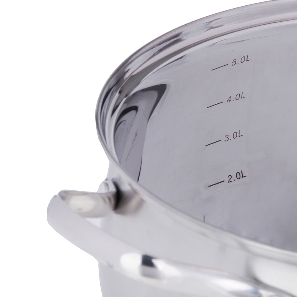 VETTA Женева Кастрюля 24х13,5см. 6,8л. со стекл. крышкой, индукция, арт.№ 822-086