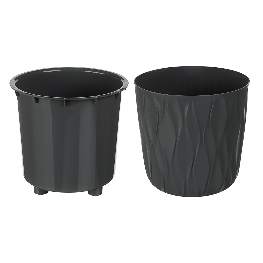 Горшок для цветов с дренажной вставкой Desert 3,6л, d182мм, h177мм, микс цветов, арт.№ 164-417