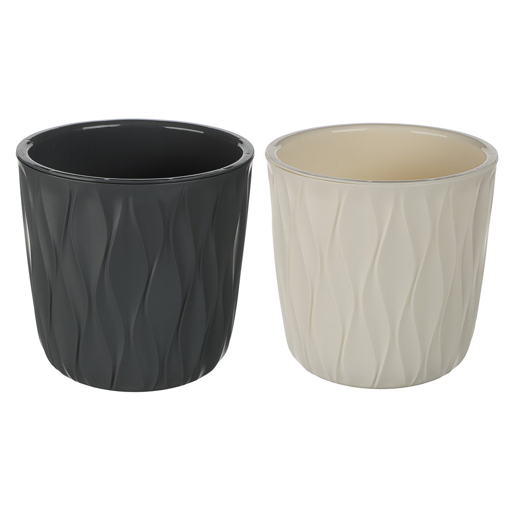 Горшок для цветов с дренажной вставкой Desert 3,6л, d182мм, h177мм, микс цветов, арт.№ 164-417