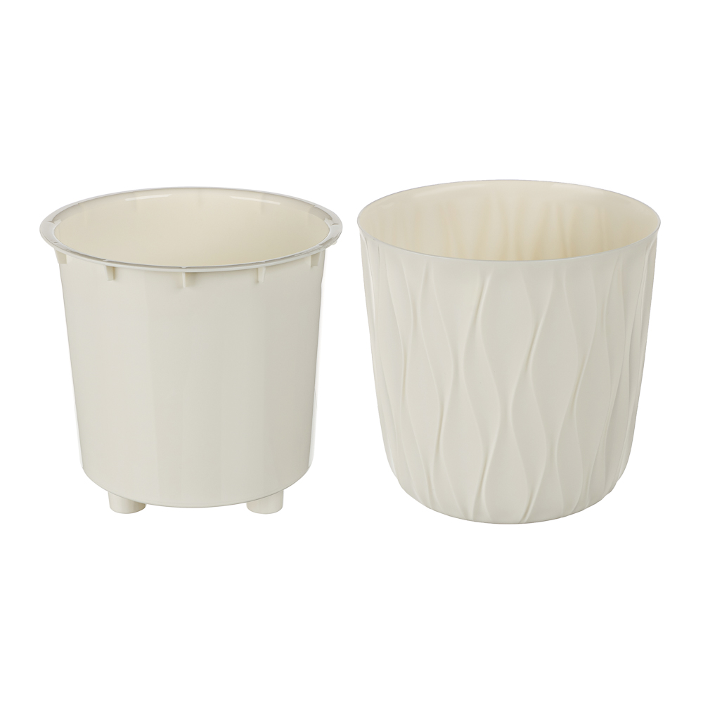 Горшок для цветов с дренажной вставкой Desert 3,6л, d182мм, h177мм, микс цветов, арт.№ 164-417