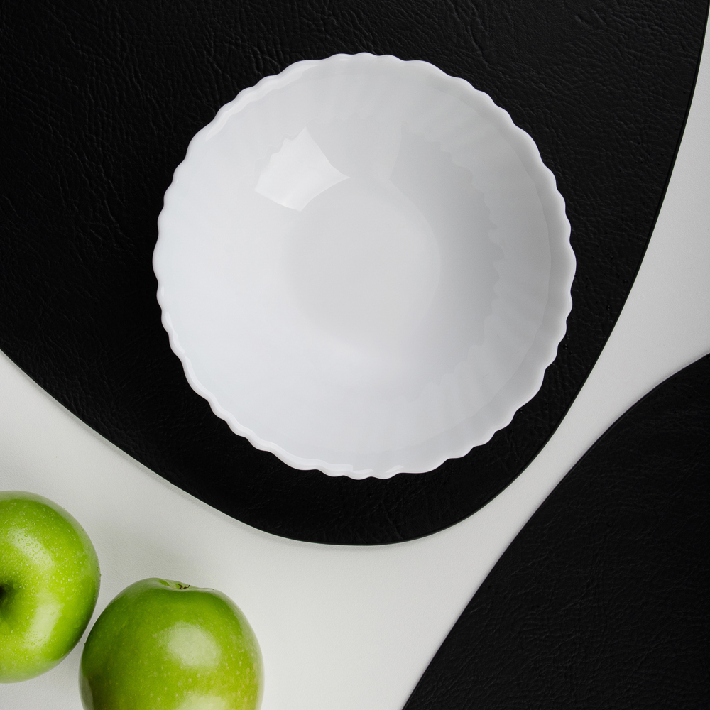 MILLIMI Бьянко Салатник, опаловое стекло, 24см, арт.№ 818-432