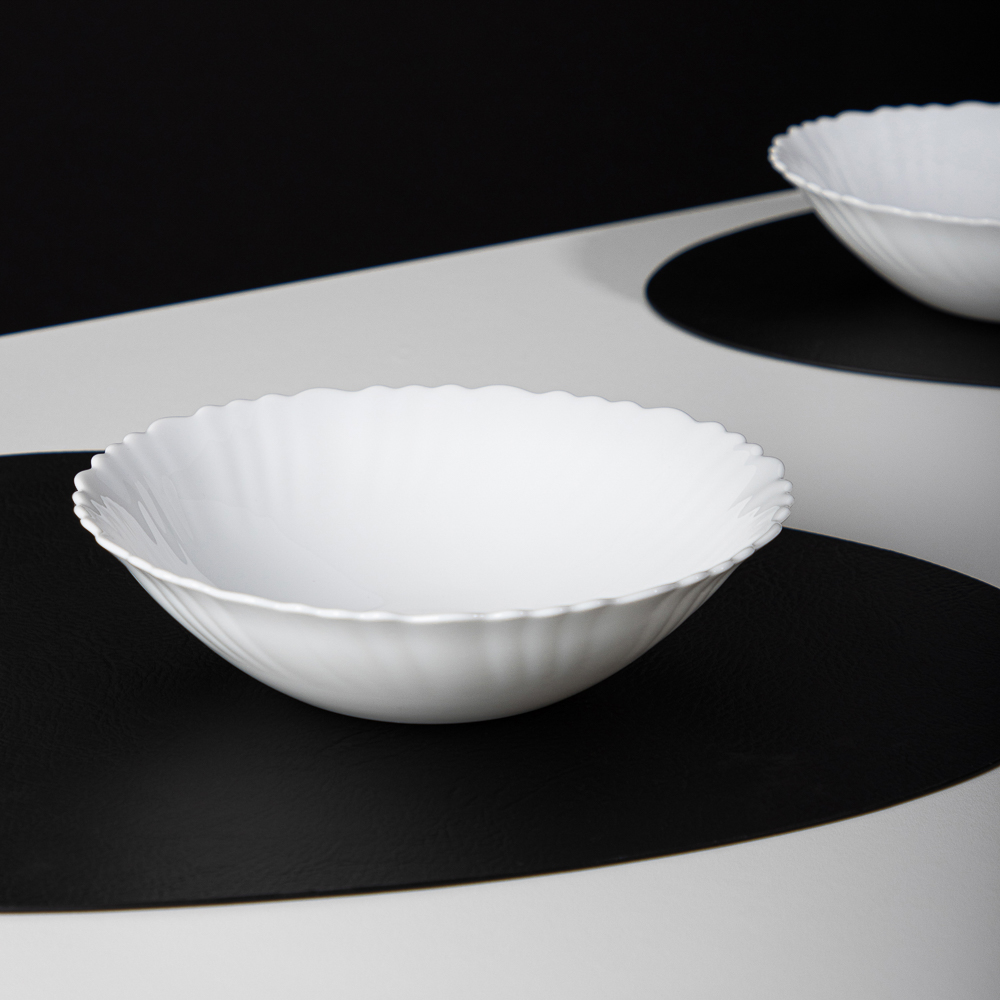 MILLIMI Бьянко Салатник, опаловое стекло, 24см, арт.№ 818-432