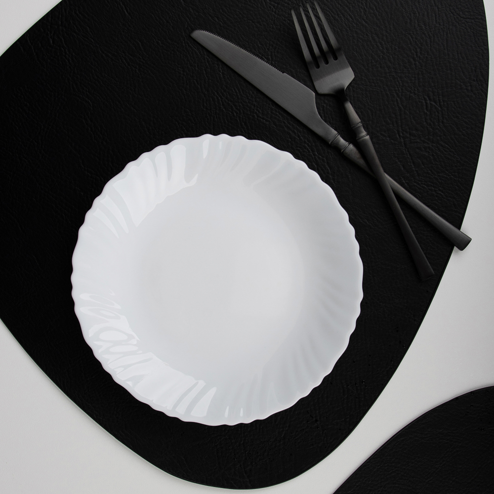 MILLIMI Бьянко Тарелка десертная, опаловое стекло, 19см, арт.№ 818-437