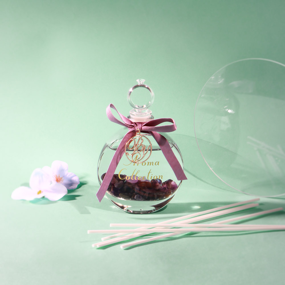 BY Аромадиффузор в декоративном флаконе с декором, 120 мл, аромат (PEONY AND RED SUEDE), арт.№ 412-142