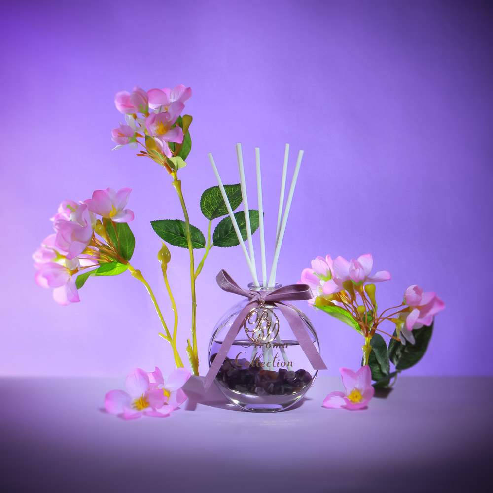 BY Аромадиффузор в декоративном флаконе с декором, 120 мл, аромат (PEONY AND RED SUEDE), арт.№ 412-142