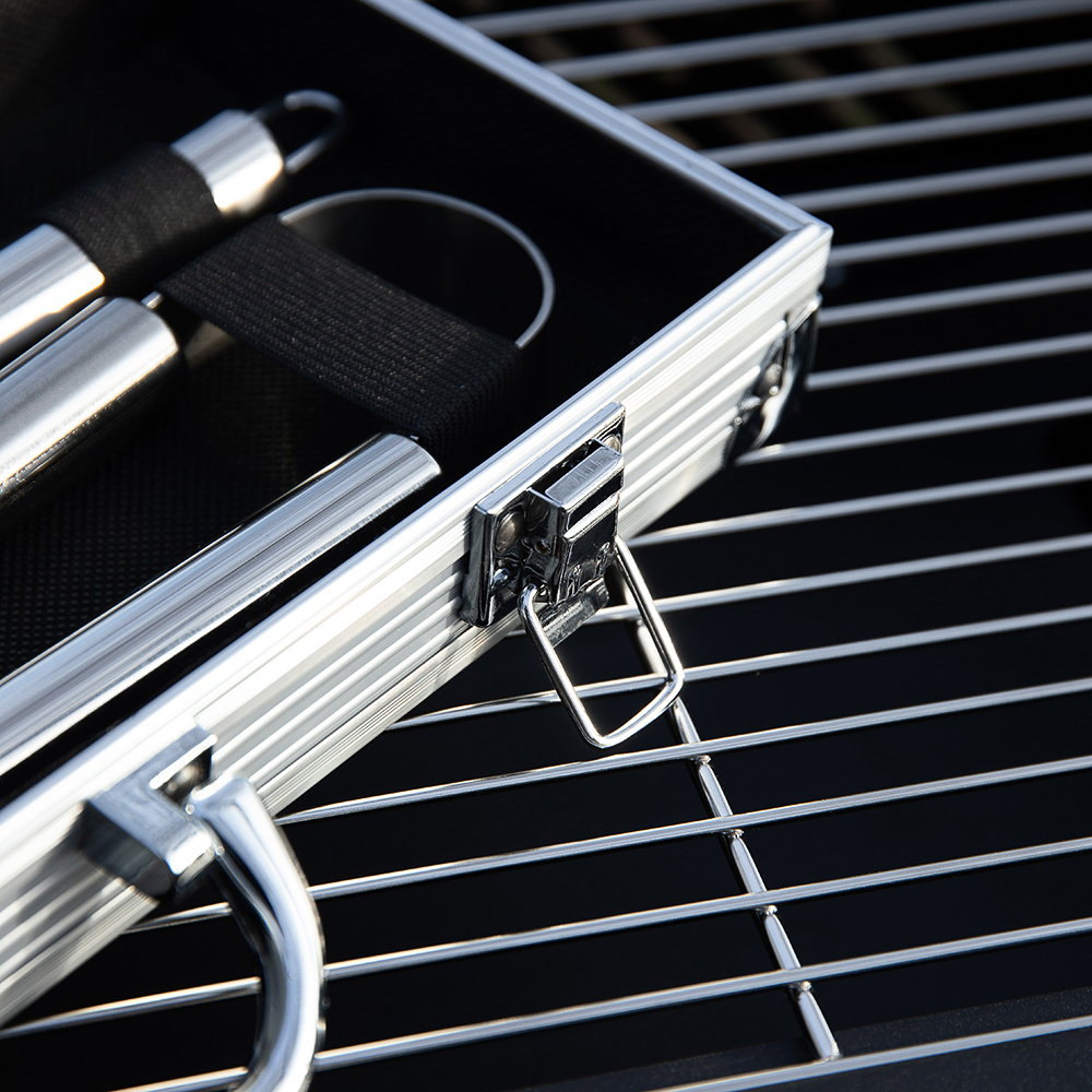 GRILLBOOM Набор для гриля 5 в 1, нерж. сталь 420/410, в алюминиевом кейсе, арт.№ 101-015