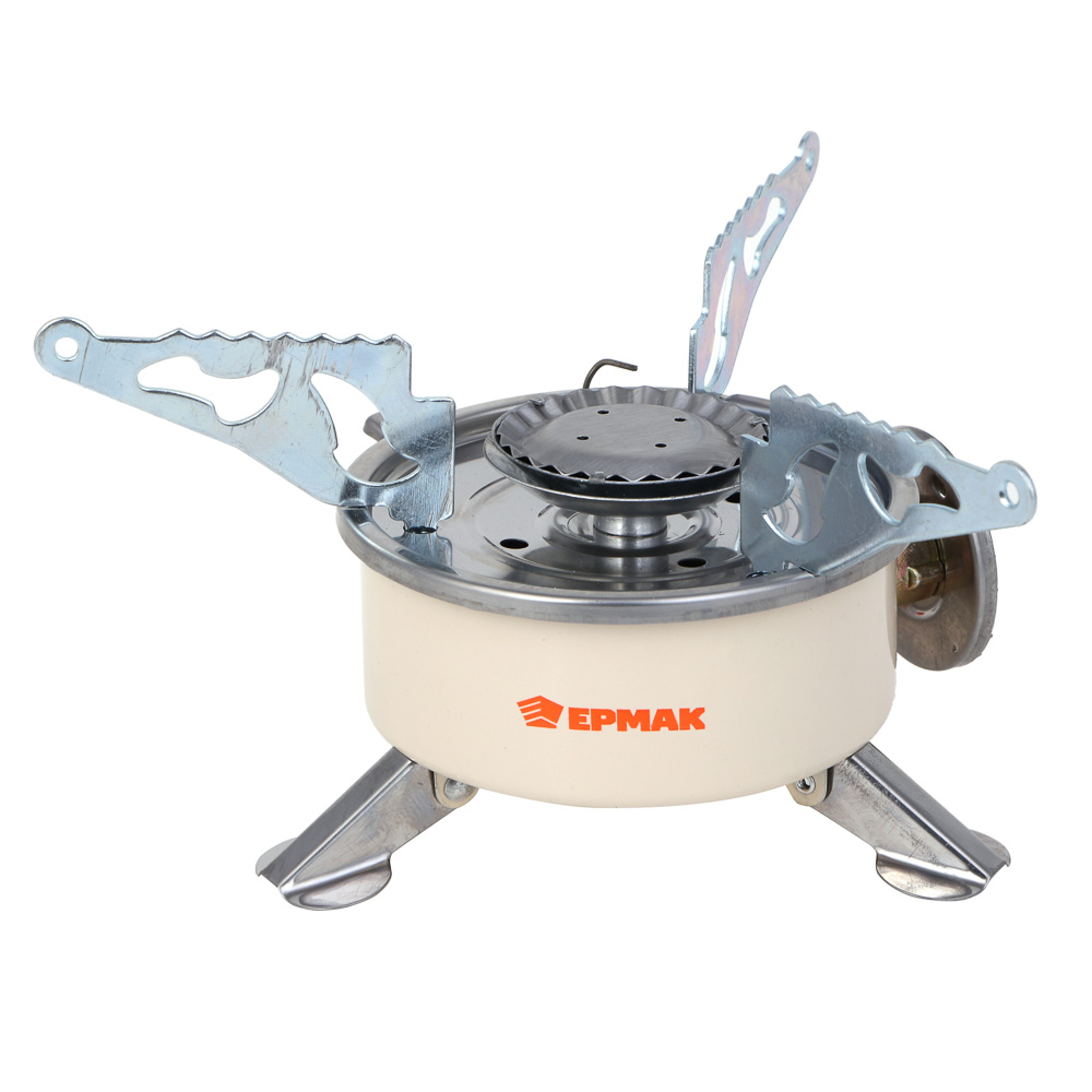 Плитка газ. тм ЕРМАК, портативная, круглая, 10,5х11,5х8,5 см, арт.№ 116-008