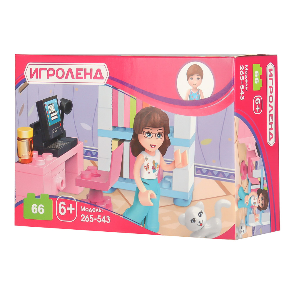 ИГРОЛЕНД Истории подружек Конструктор, 82-87 дет., ABS, 15х10х5см, 4 дизайна, арт.№ 265-543