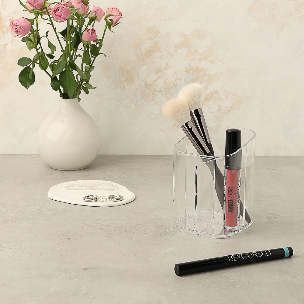 ЮНИLOOK Органайзер косметический, 8х8х11,5см, полистирол, арт.№ 357-262