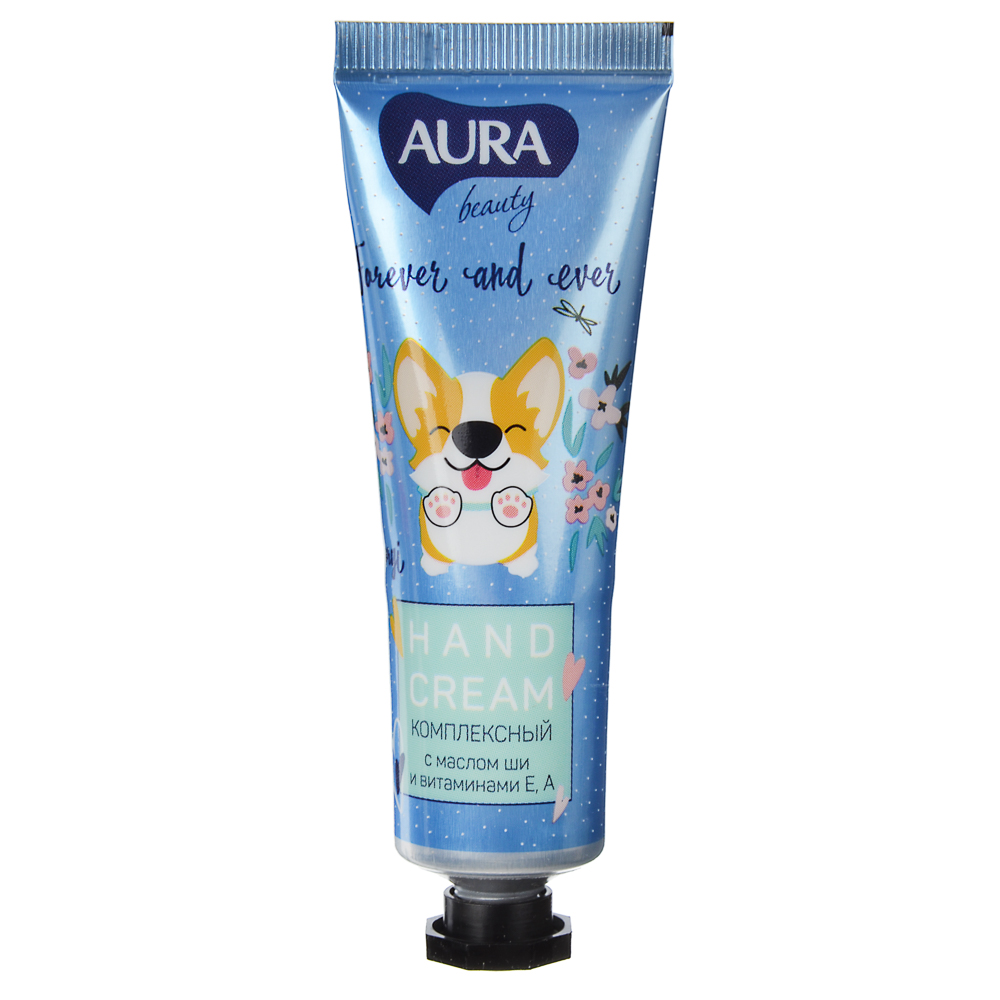 Крем для рук AURA комплексный,  2 дизайна, туба, 30мл, арт.№ 977-123