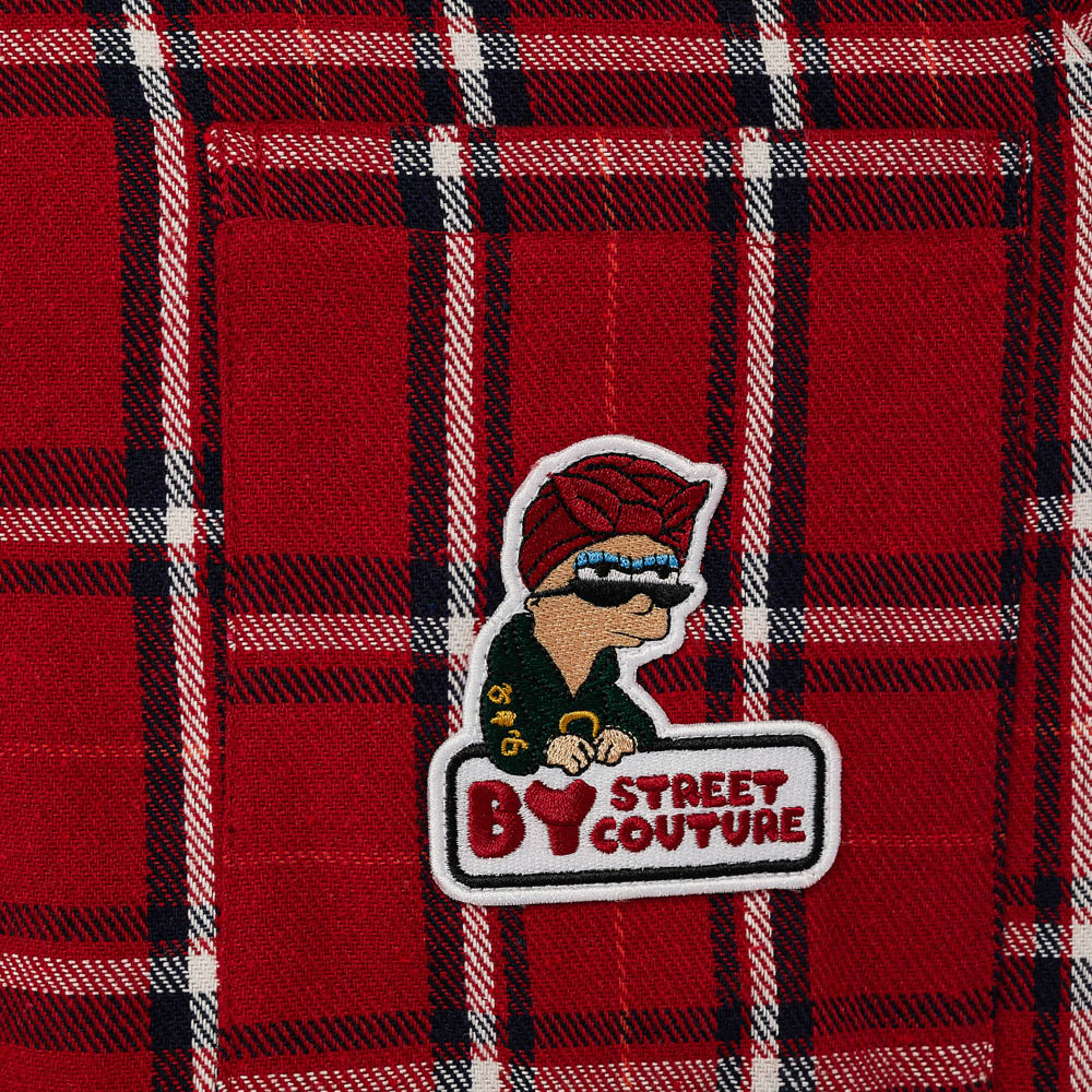 Рубашка клетчатая "BY STREET COUTURE", женская, красный, разм. one size, арт.№ 080-073