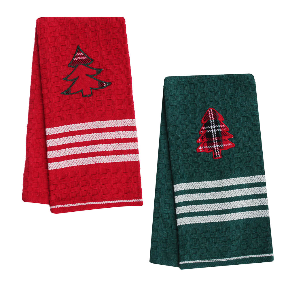 PROVANCE Шотландка Полотенце вафельное с аппликацией, 100% хлопок, 40х60см, арт.№ 492-019