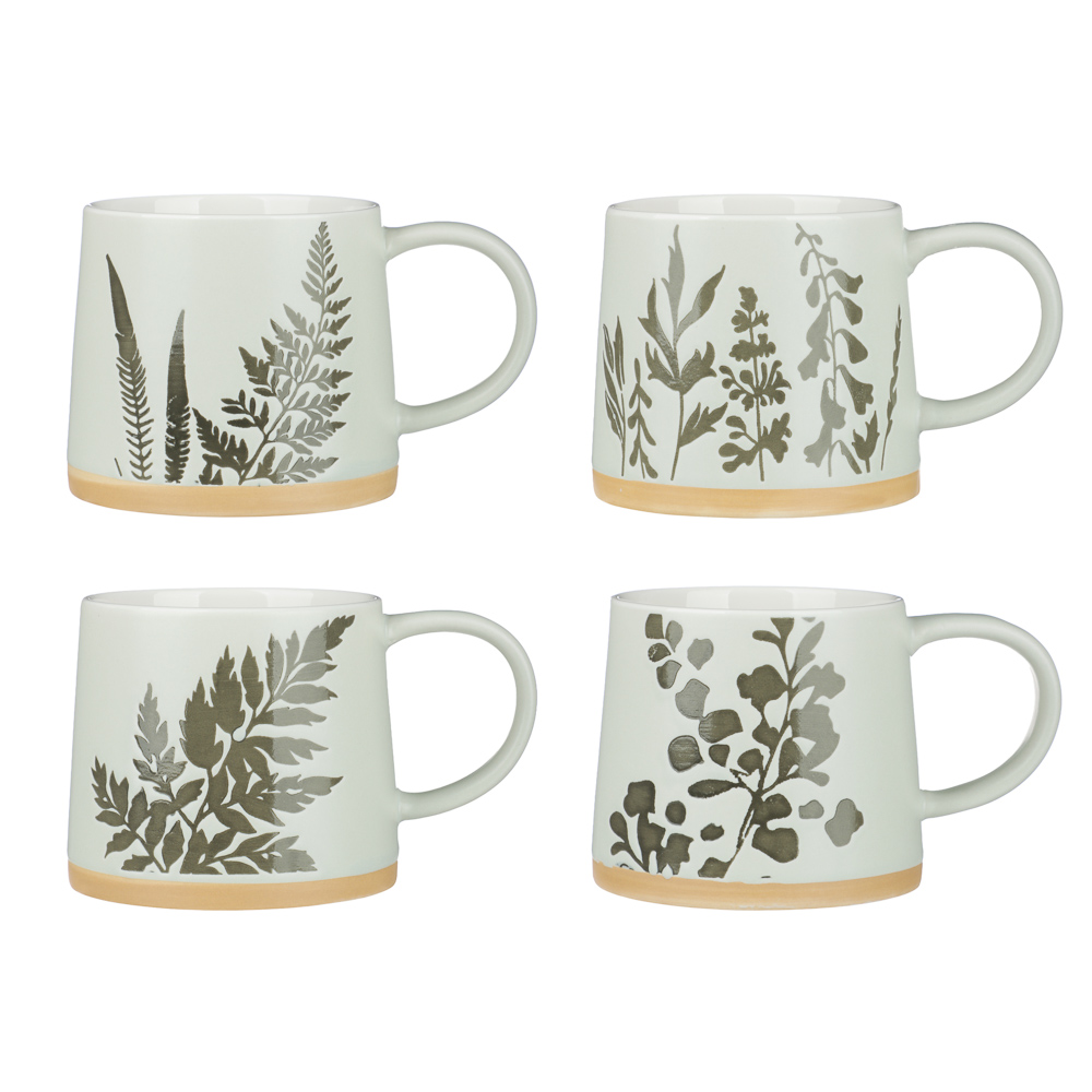 Кружка Ботаника тм MILLIMI, 380мл, 4 дизайна, фарфор, арт.№ 806-518