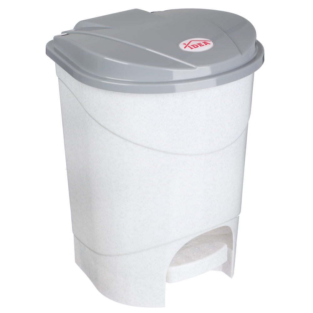 Контейнер для мусора с педалью 7л, мраморный, М 2890, арт.№ 407-093