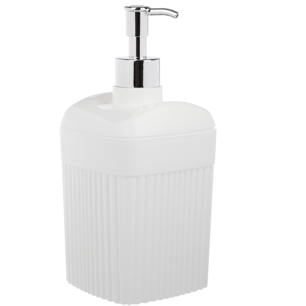 Диспенсер для жидкого мыла "Velvet" 90х90х187мм, 0,65л, белый, арт.№ 463-336
