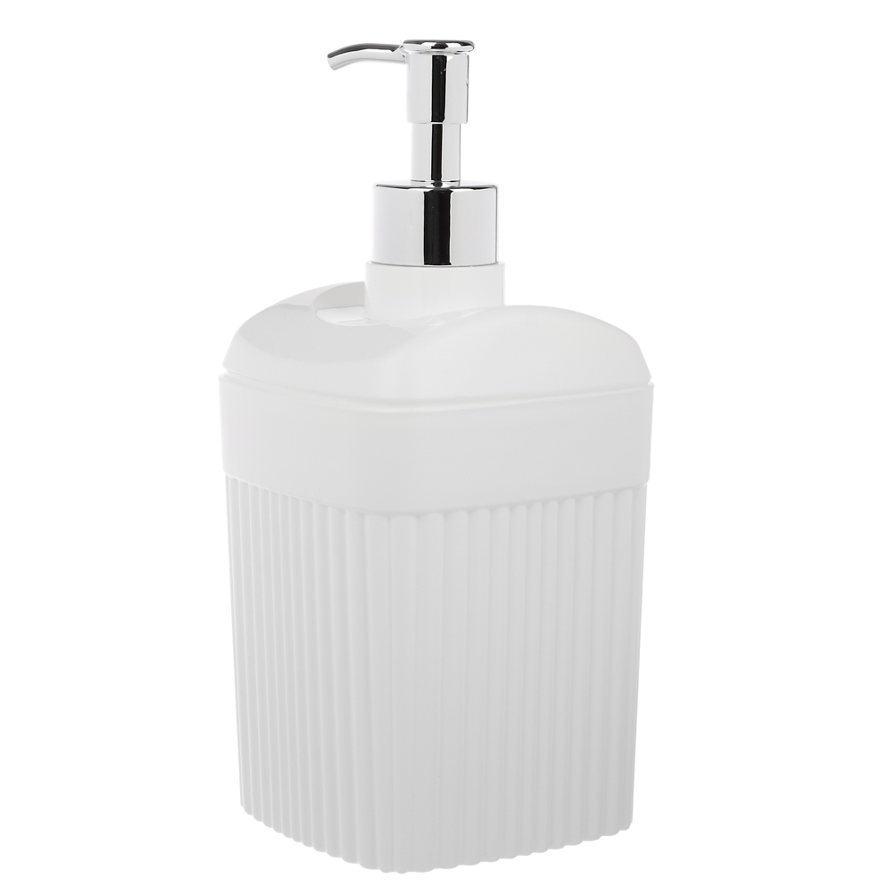 Диспенсер для жидкого мыла "Velvet" 90х90х187мм, 0,65л, белый, арт.№ 463-336