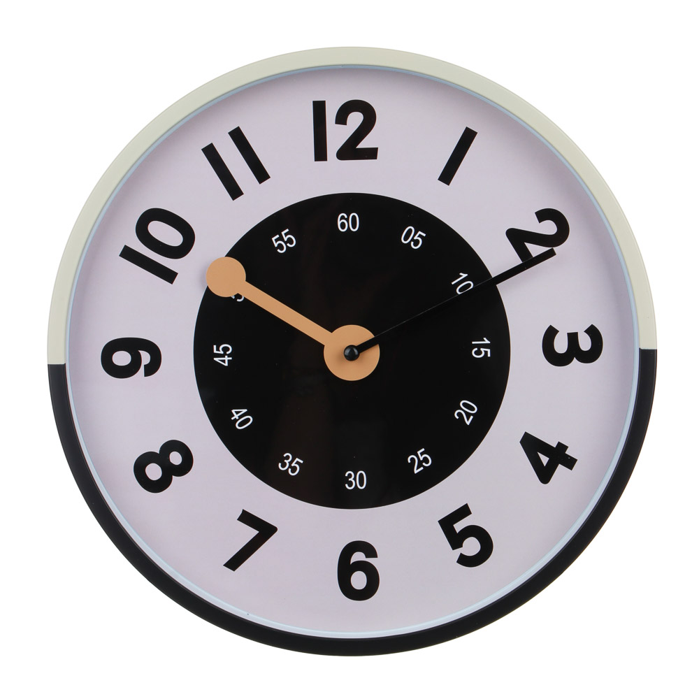 LADECOR CHRONO Часы настенные круглые, пластик, 30,5х30,5х4,5 см, 1xАА, арт.2-25, арт.№ 581-256
