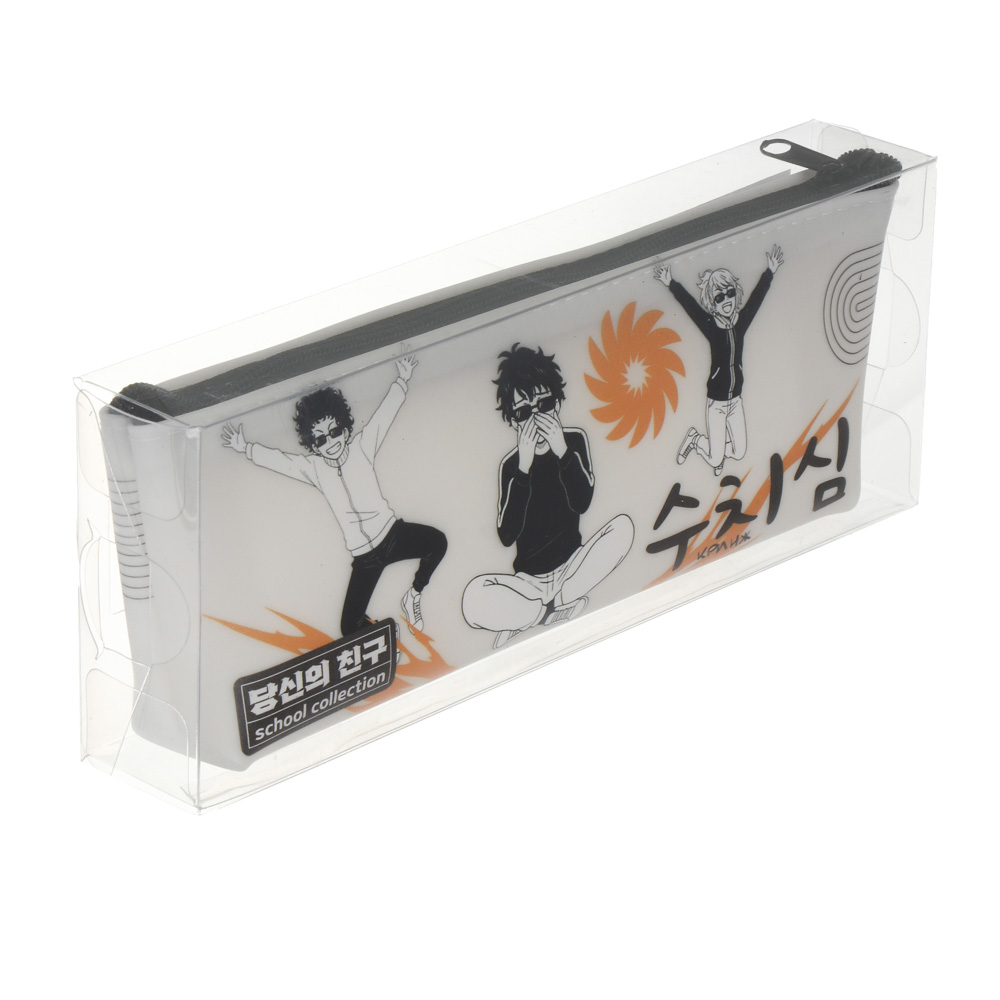 Пенал прямоугольный, 21x3x8см, "Аниме", 1 отделение на молнии, силикон, арт.№ 524-342