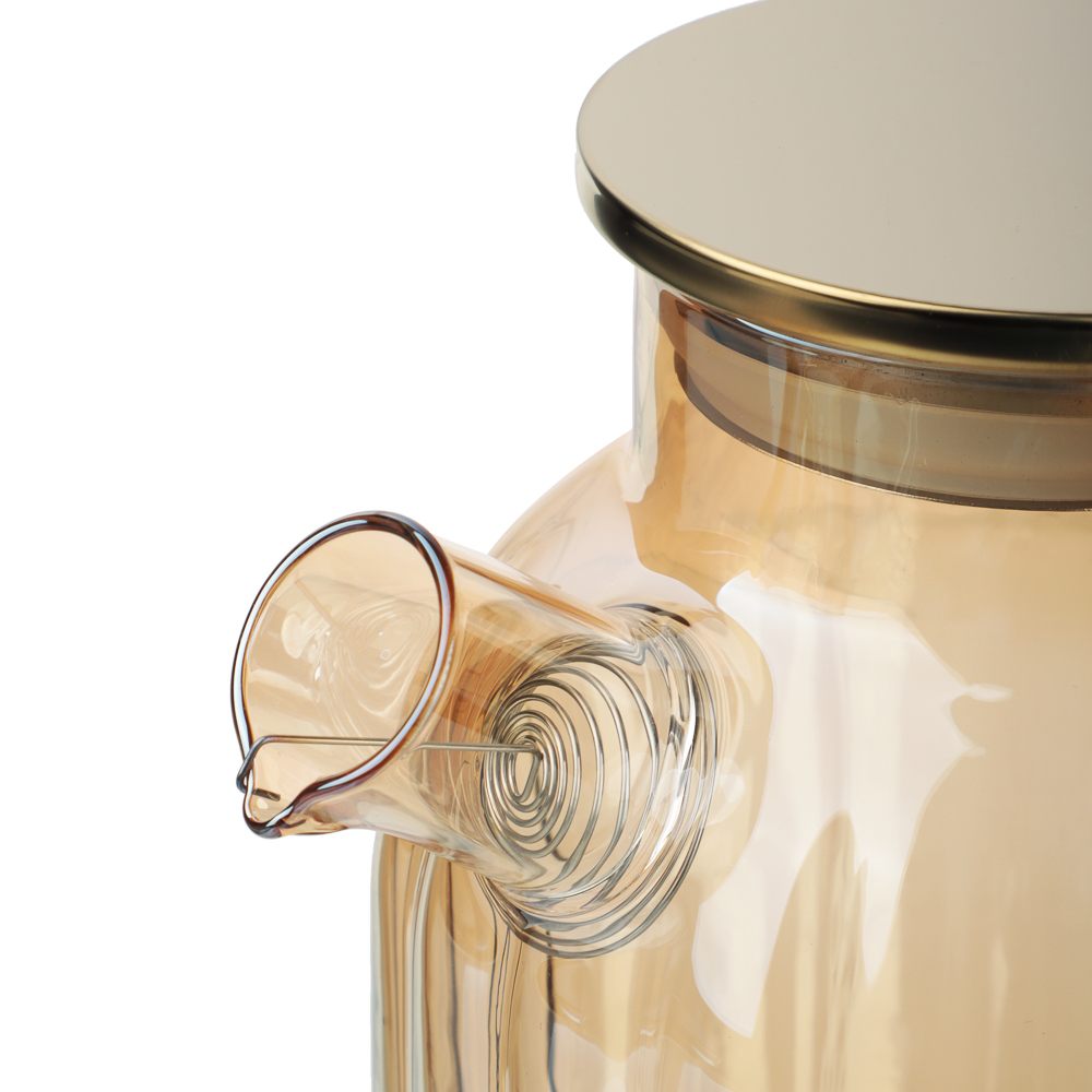 Чайник заварочный Голд тм SATOSHI 1,8л, стекло, нерж.сталь, арт.№ 850-264