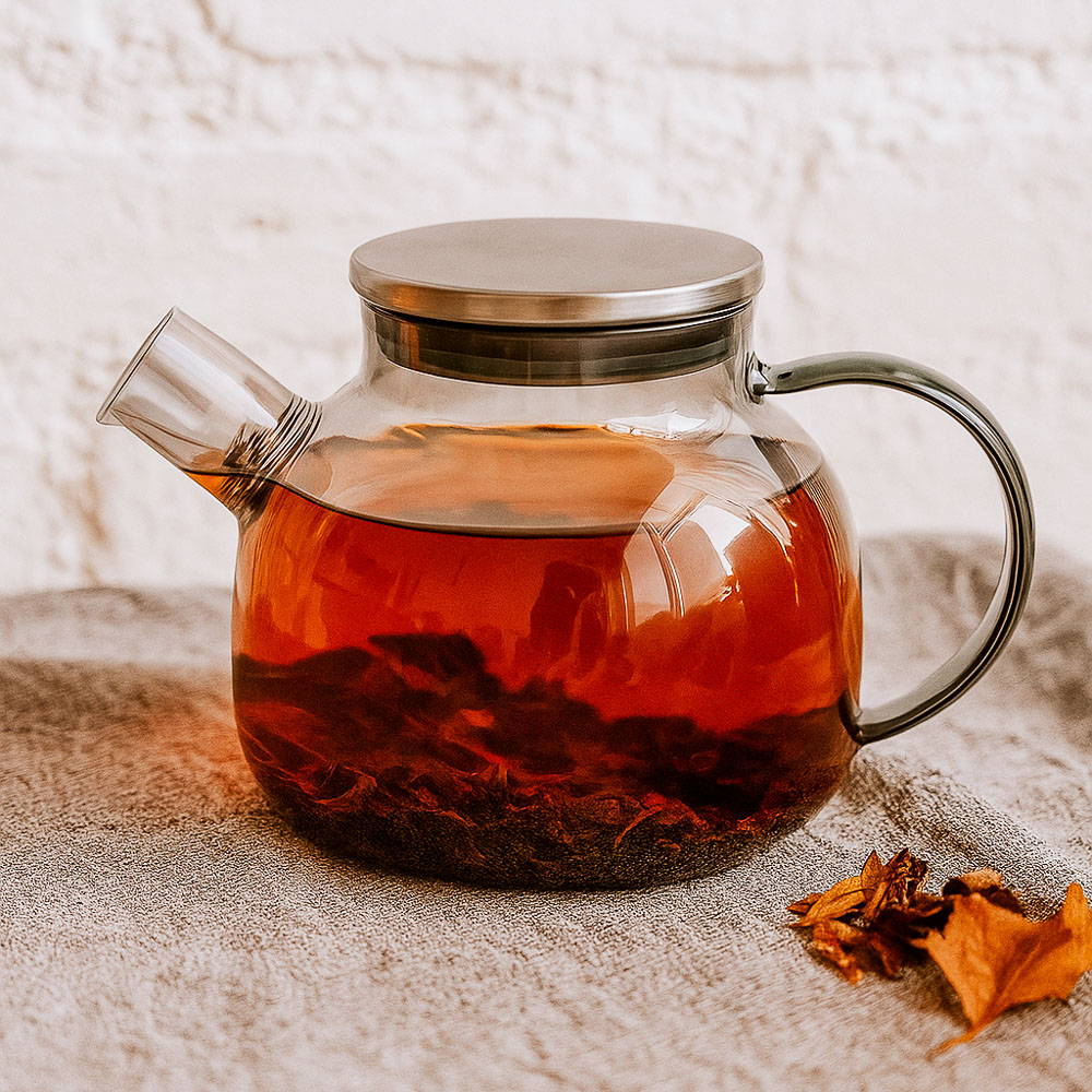 SATOSHI Графит Чайник заварочный 1000мл, стекло, нерж.сталь, арт.№ 850-265