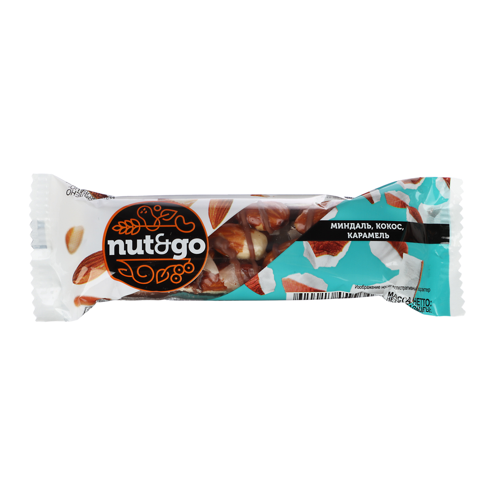Батончик NUT and GO миндальный с кокосом, 34г, арт.№ 347-201