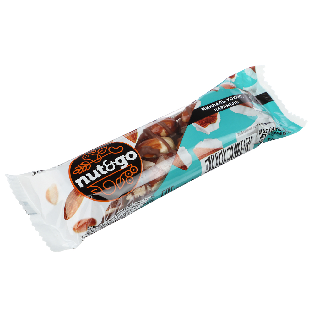 Батончик NUT and GO миндальный с кокосом, 34г, арт.№ 347-201