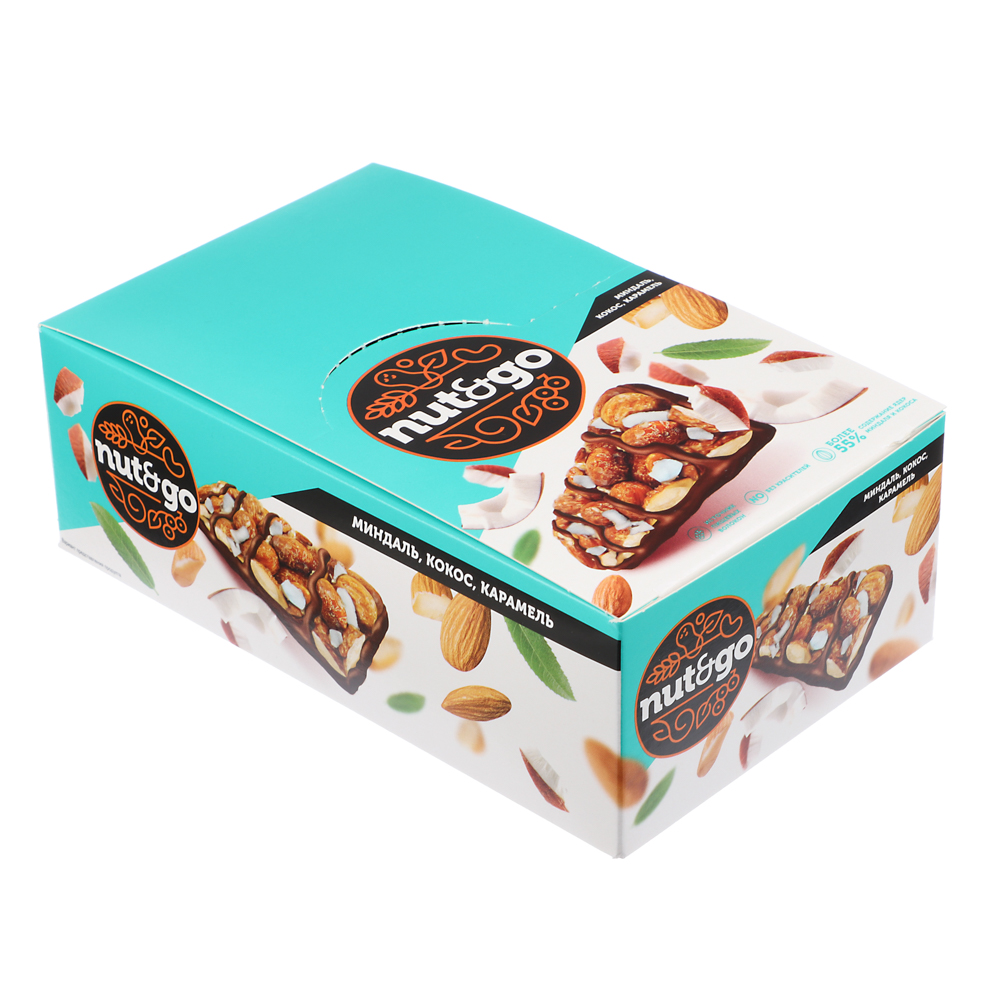 Батончик NUT and GO миндальный с кокосом, 34г, арт.№ 347-201