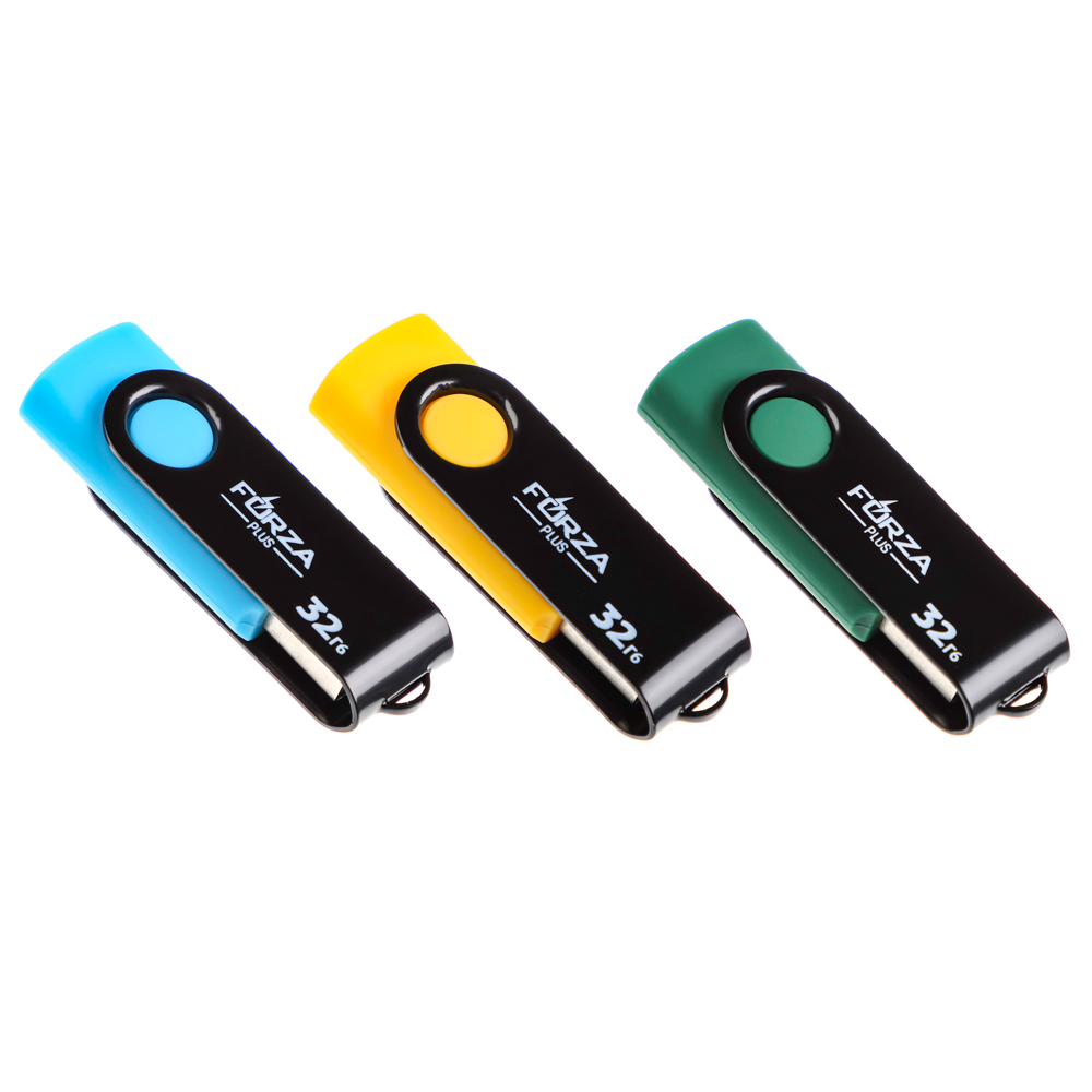Флеш-карта USB2.0 FORZA 32Гб, 6 класс, матовое покрытие, блистер, пластик, арт.№ 405-016