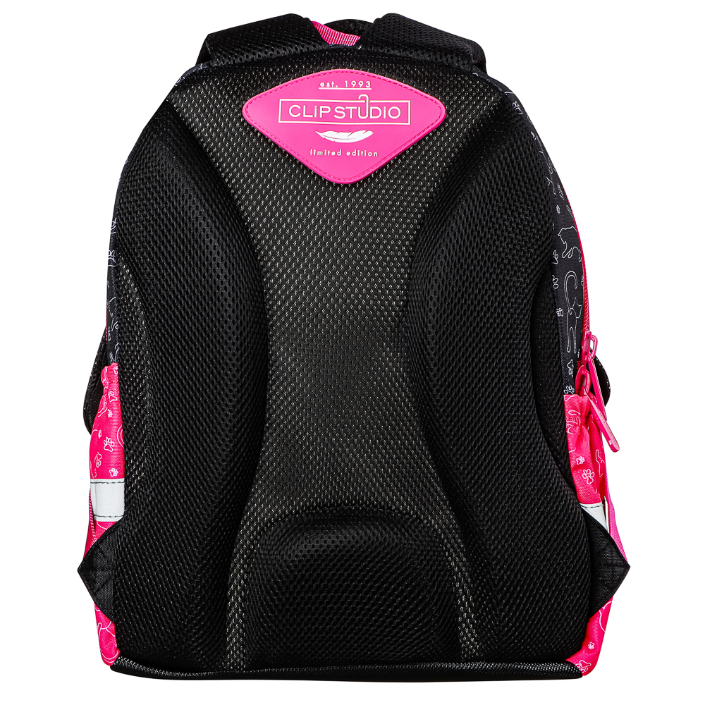 МИЛЫЙ КОТИК Рюкзак школьный полужесткий 37х28х14см, 3 отд., 2 карм., жесткое дно, эргон.спинка, ПЭ, арт.№ 254-809