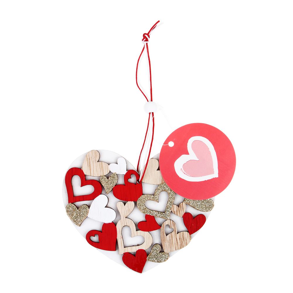 Декор - подвеска, сердце, 12x10 см, МДФ, арт.№ 597-268