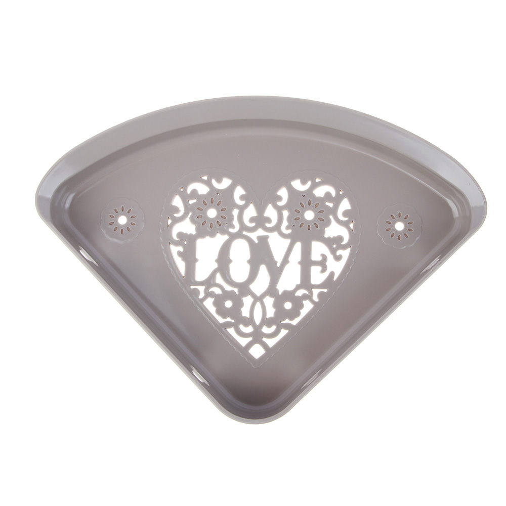 VETTA Love Полочка для ванной комнаты, пластик, 25,5х18,5х3см, 2 цвета, арт.№ 463-915