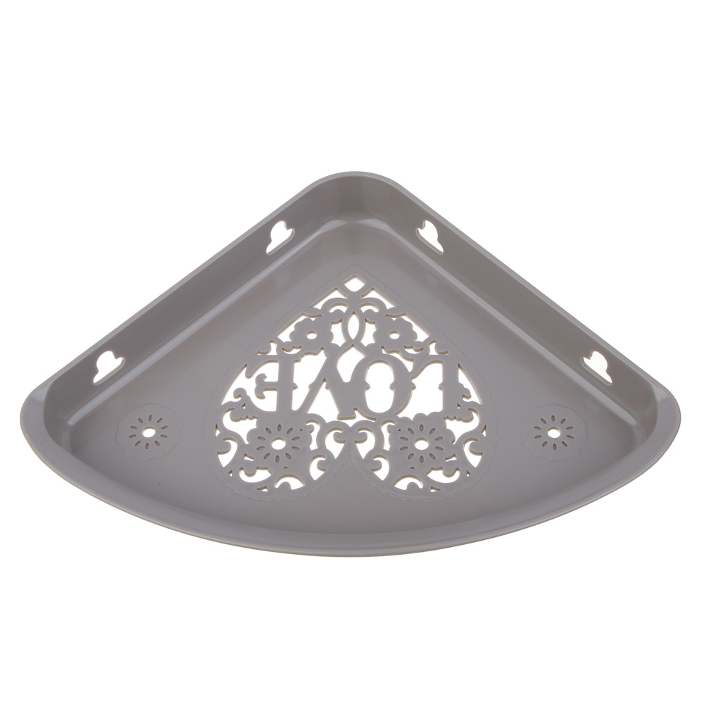 VETTA Love Полочка для ванной комнаты, пластик, 25,5х18,5х3см, 2 цвета, арт.№ 463-915