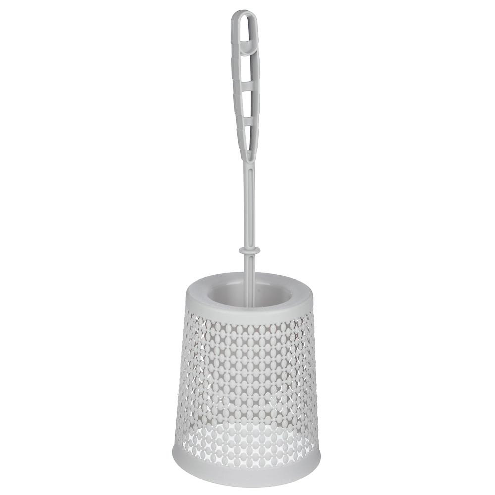 Ёрш для туалета "Плетение" с подставкой, полипропилен, 14х14х40см, 3 цвета, арт.№ 463-957