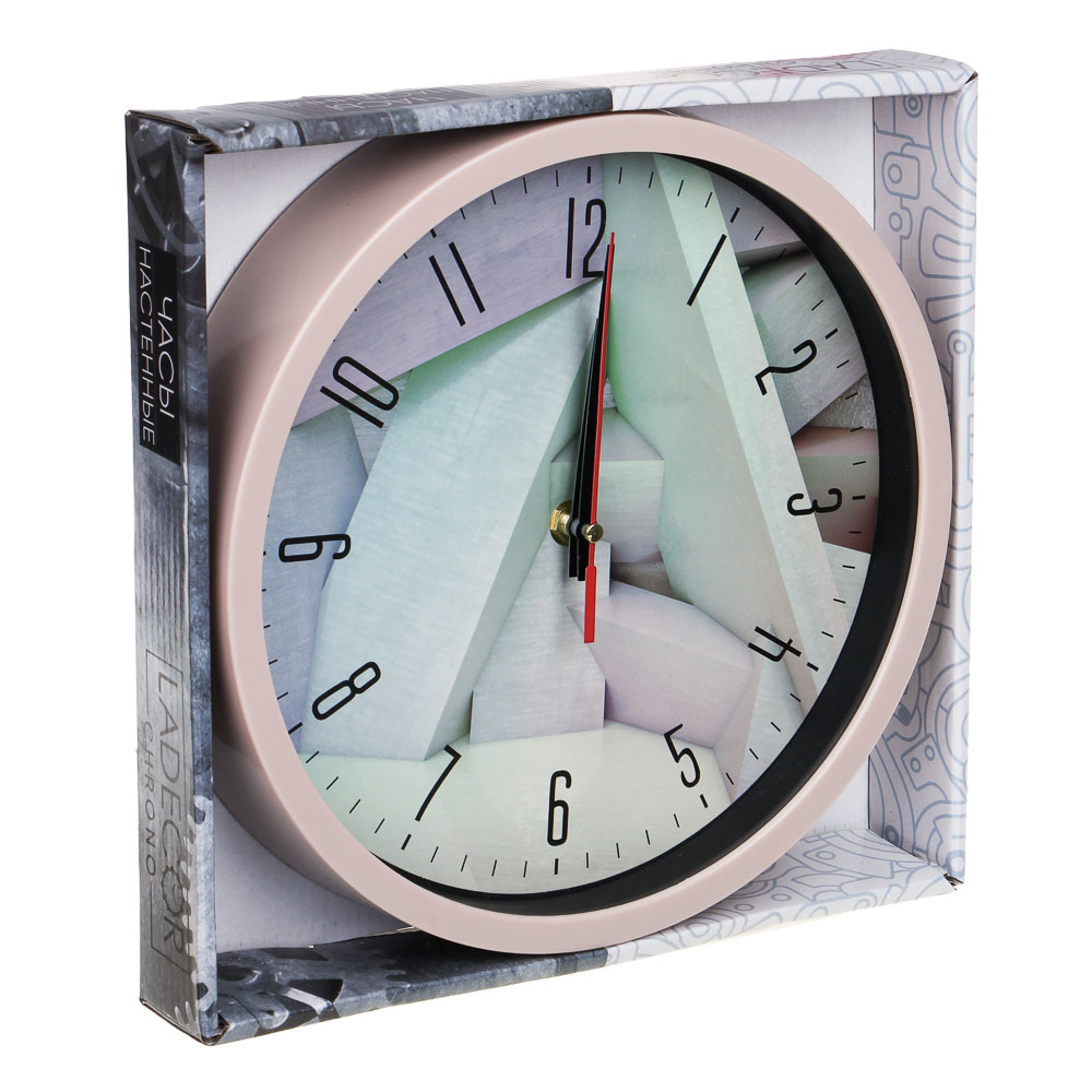 LADECOR CHRONO Часы настенные, круглые, 25 см, 2 цвета, арт.09-51, арт.№ 581-092