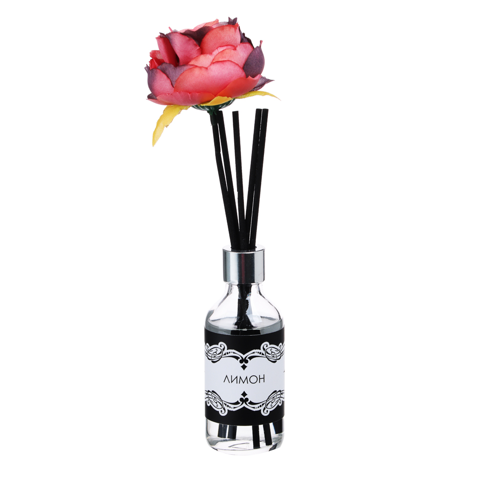 LADECOR Аромадиффузор с палочками и декором, 50 мл, 4 аромата, арт.№ 412-030