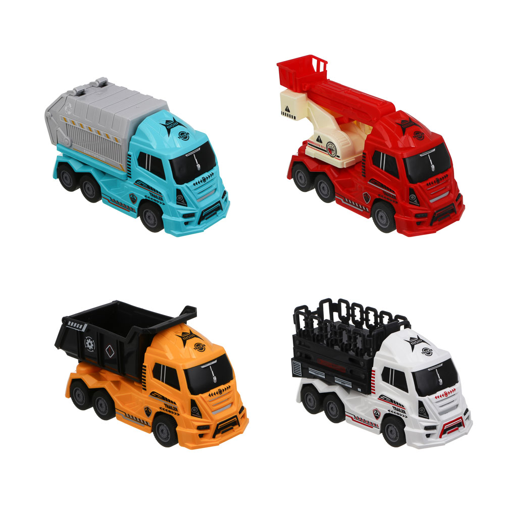 ИГРОЛЕНД Машина инерционная "Спецтехника", подвижные детали, PP, 20х8х10,5 см, 5 дизайнов, арт.№ 292-491