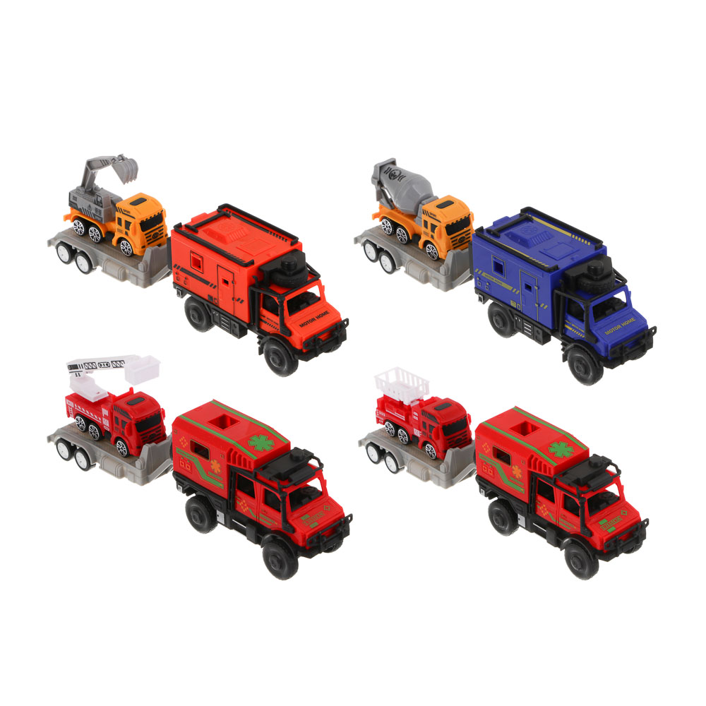 ИГРОЛЕНД Машина-перевозчик "Специальные службы", инерция, PP, 24,7х7х9 см, 4 дизайна, арт.№ 292-494