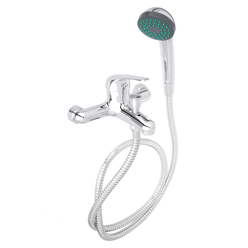 СоюзКран Смеситель для ванны с душем, короткий излив, керам. картридж 35мм, хром, цинк, SK07-M102, арт.№ 567-019