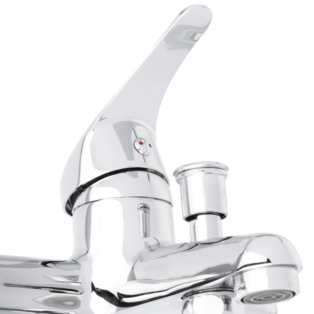 СоюзКран Смеситель для ванны с душем, короткий излив, керам. картридж 35мм, хром, цинк, SK07-M102, арт.№ 567-019