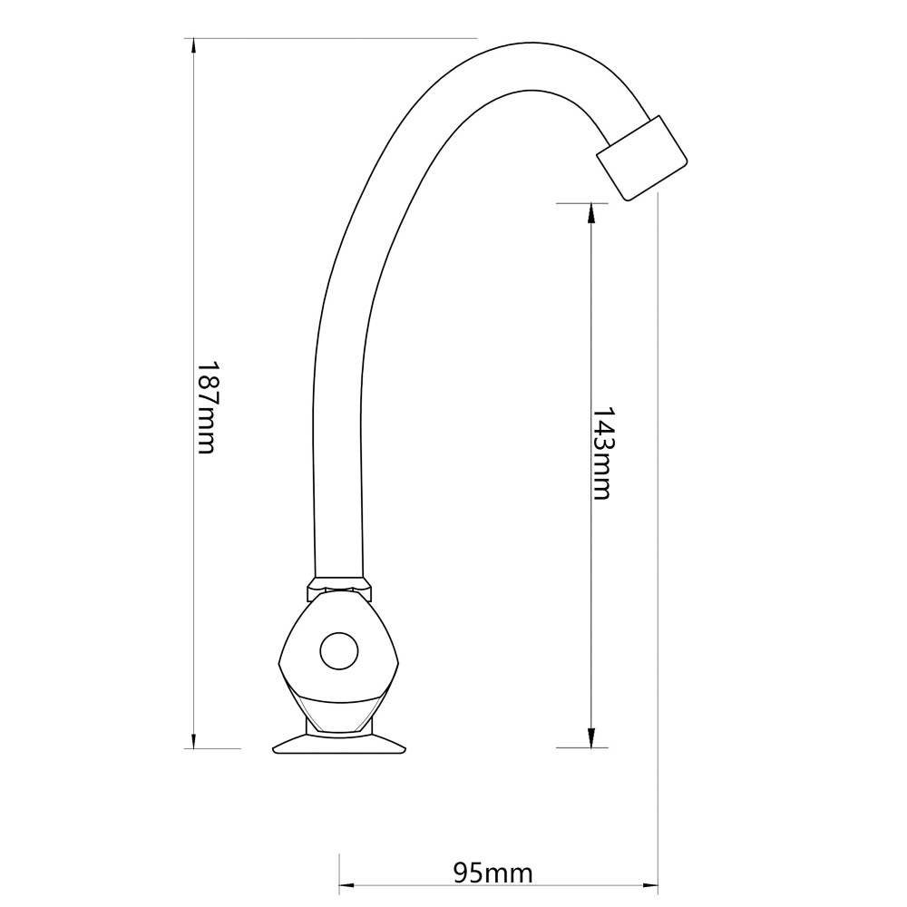 СоюзКран Смеситель для кухни, поворотный излив 20см, керам. кран-буксы 1/2, хром, цинк, SK01-T207, арт.№ 567-065