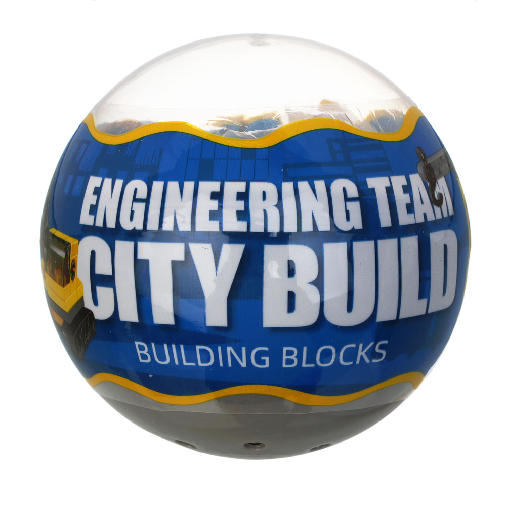 ИГРОЛЕНД Конструктор "Строительная техника" в шаре, 6,5х6,3 см, ABS, 12 видов, арт.№ 265-671