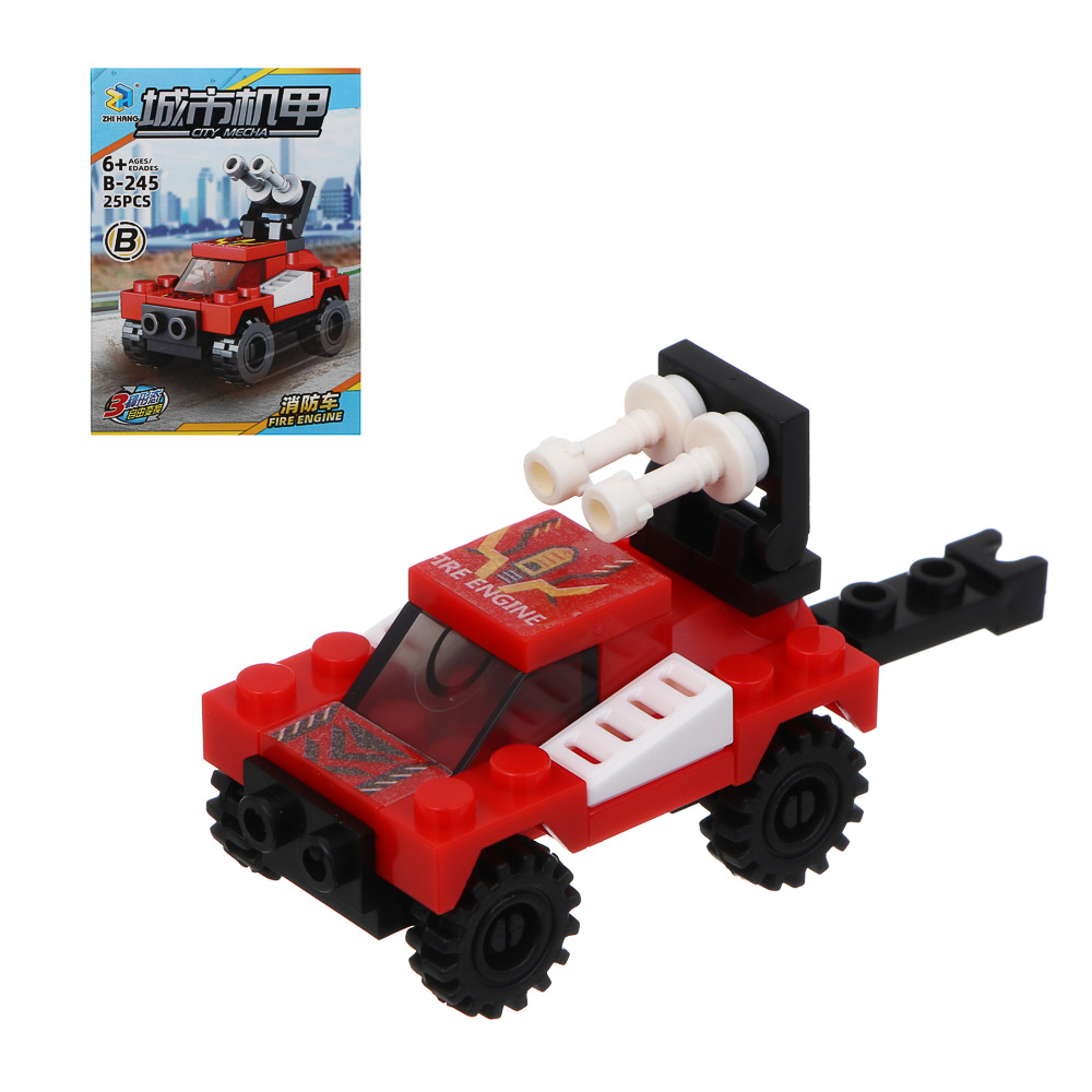 ИГРОЛЕНД Конструктор "Городские машинки" 8 в 1, 8х3,5х11 см, ABS, арт.№ 265-674