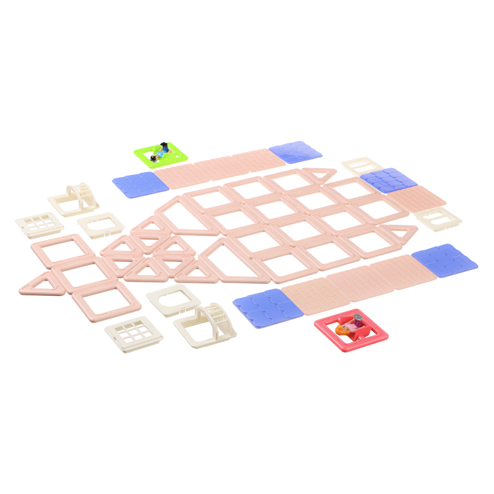 BY Education Конструктор магнитный "Загородный дом", 52 деталей, ABS, 23х23х7см, арт.№ 859-067