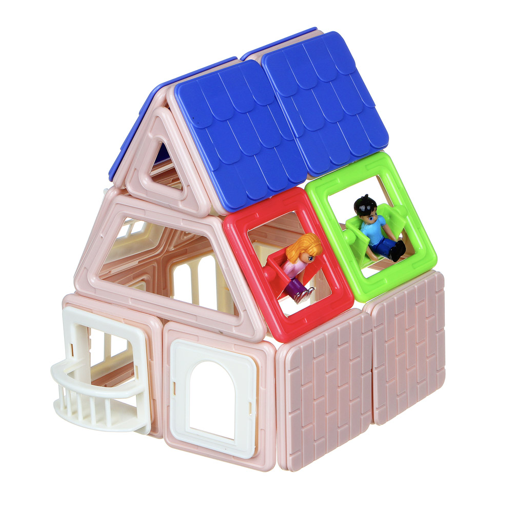 BY Education Конструктор магнитный "Загородный дом", 52 деталей, ABS, 23х23х7см, арт.№ 859-067